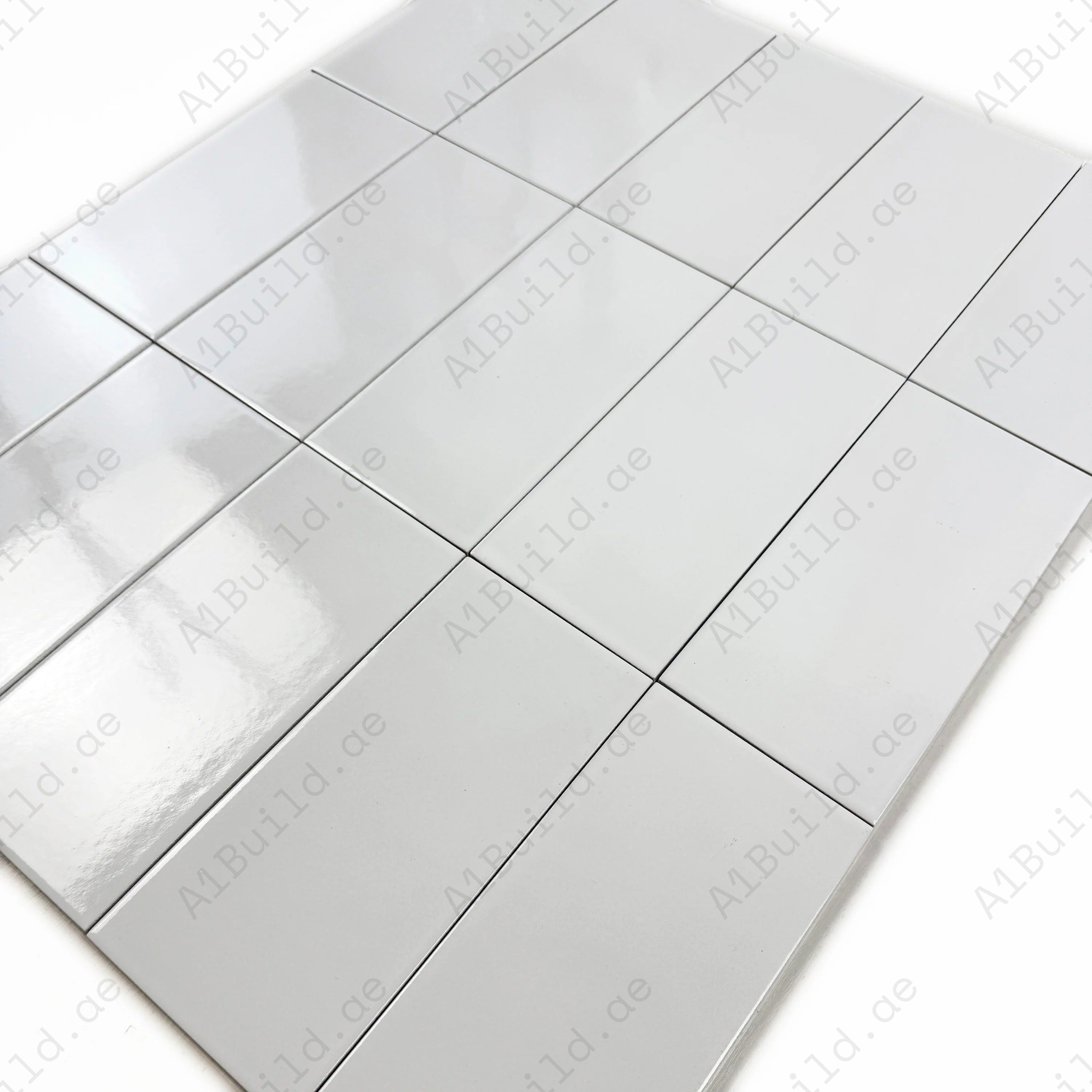 High-quality white glazed porcelain swimming pool tiles – durable, slip-resistant, and UV-resistant. Ideal for luxury pools, spas, and wet areas in Dubai.