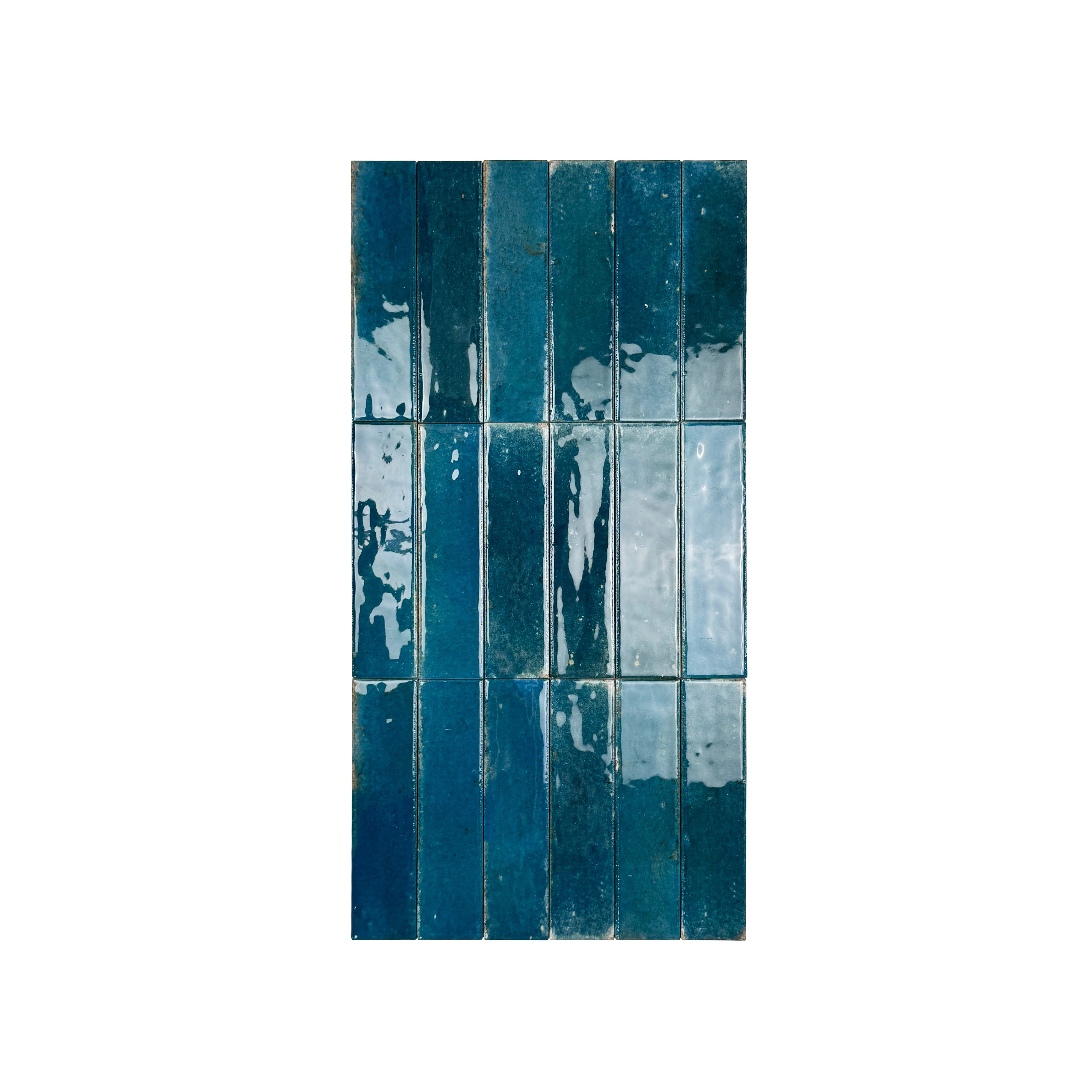 Himalayan Serenity Sapphire Blue Glossy Porcelain Tiles – 60x240mm, waterproof, mold & scratch-resistant. Perfect for kitchens, bathrooms, floors, walls & more.
