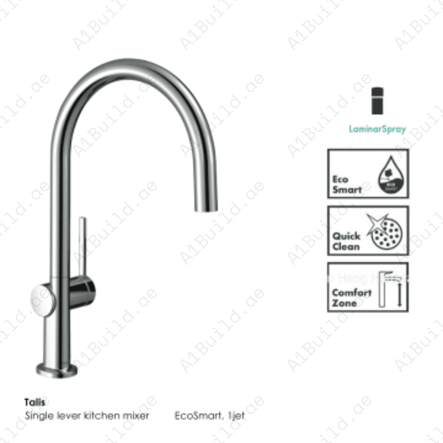 Kitchen Mixer With Flexible Spout (Premium Chrome 100% made in Germany)