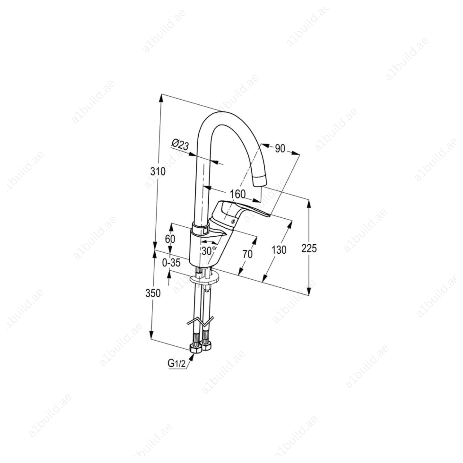 Kludi RAK-PEARL Single Lever Sink Mixer Single Hole