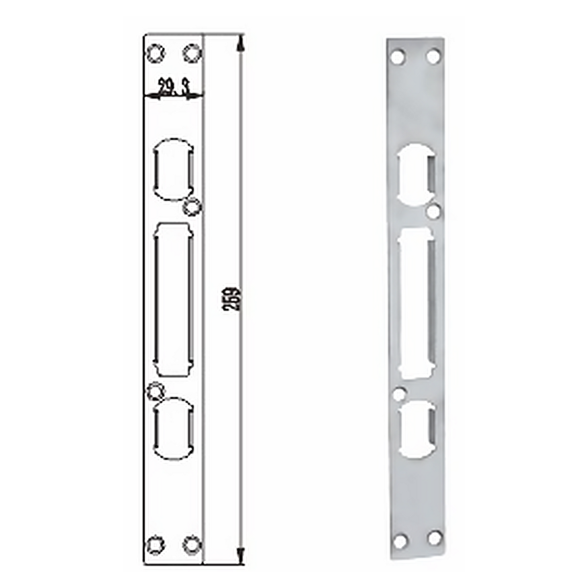 LB.401185.SS premium stainless steel mortise lock body with 40 mm backset, 85 mm centre distance and a 240 mm faceplate. Designed for smooth operation, secure latching and reliable everyday performance.