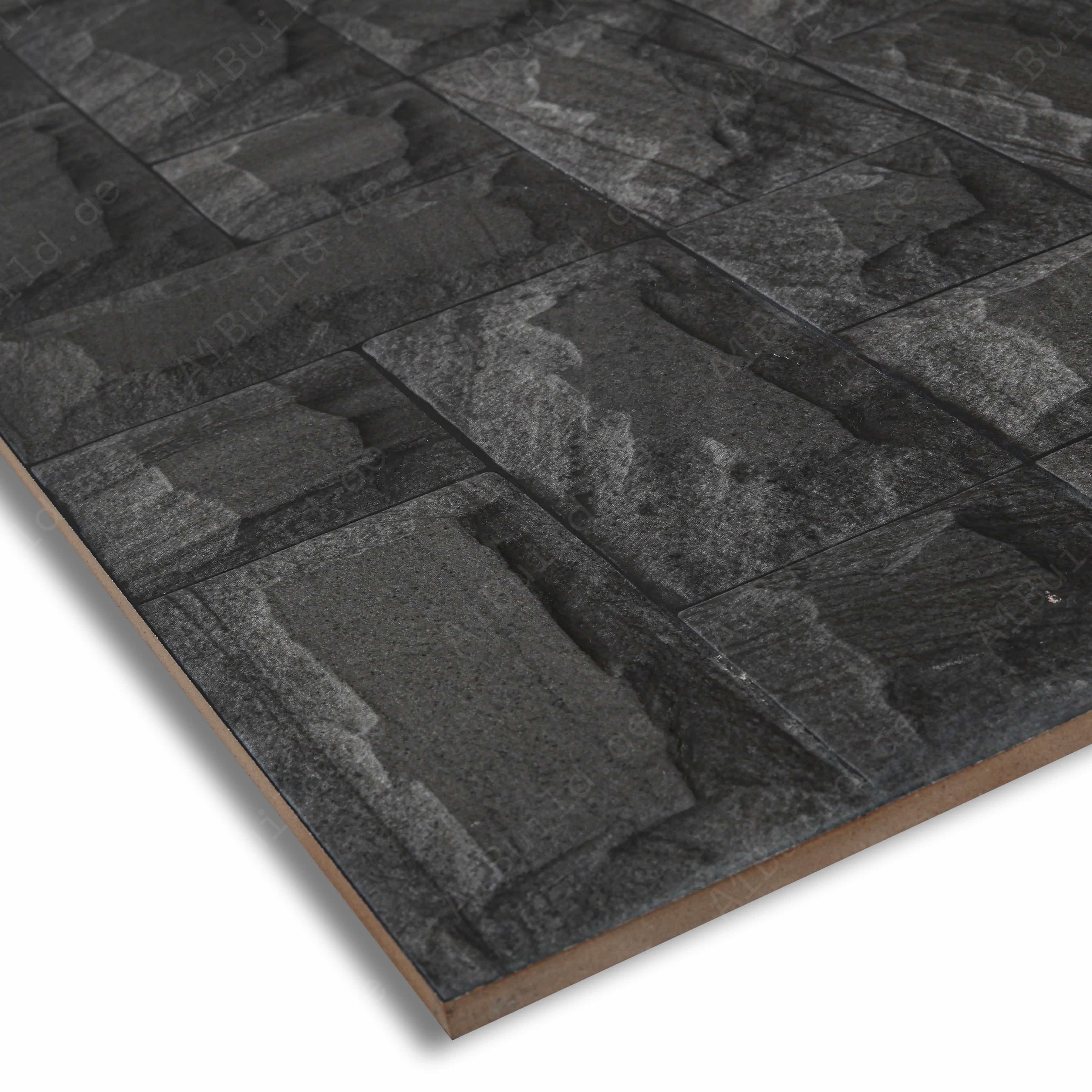 LIME STONE NERO 3D Matt 30x60cm Ceramic Indoor Outdoor Walls Ttileb