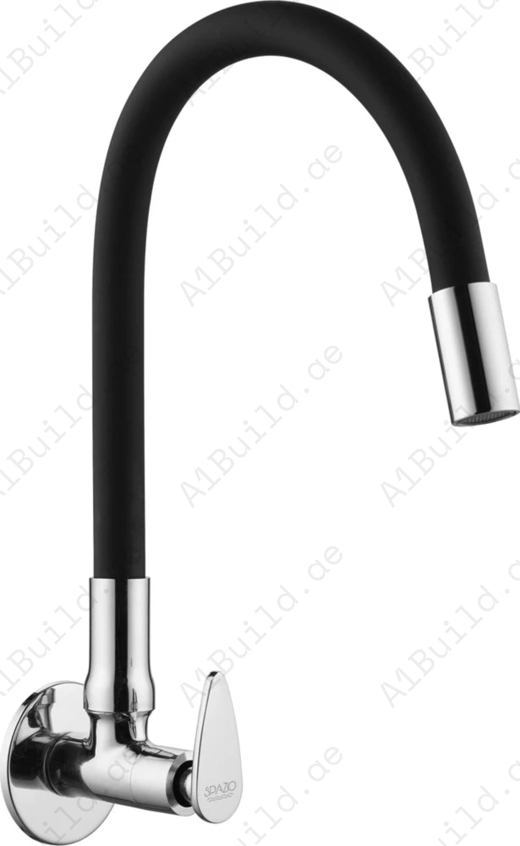 Luna Kitchen Mixer With Flexible Spout (Premium Black & Chrome 100% made in Germany)