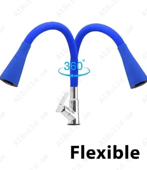 Luna Kitchen Mixer With Flexible Spout (Premium Blue & Chrome 100% made in Germany)