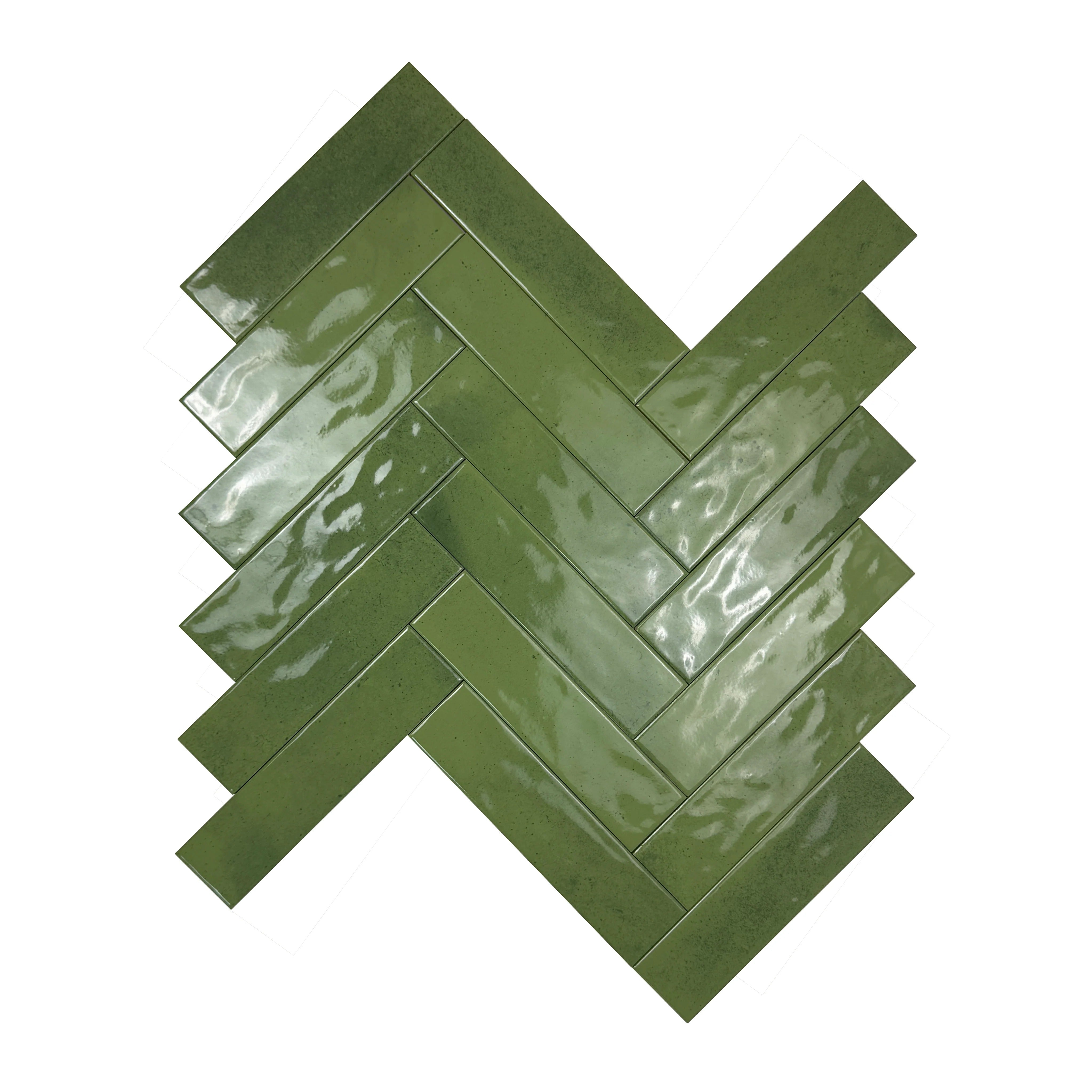 Lustre Vintage Fern Green glossy ceramic tile offers timeless style, high durability, and moisture resistance. Perfect for kitchens, bathrooms, and walls.