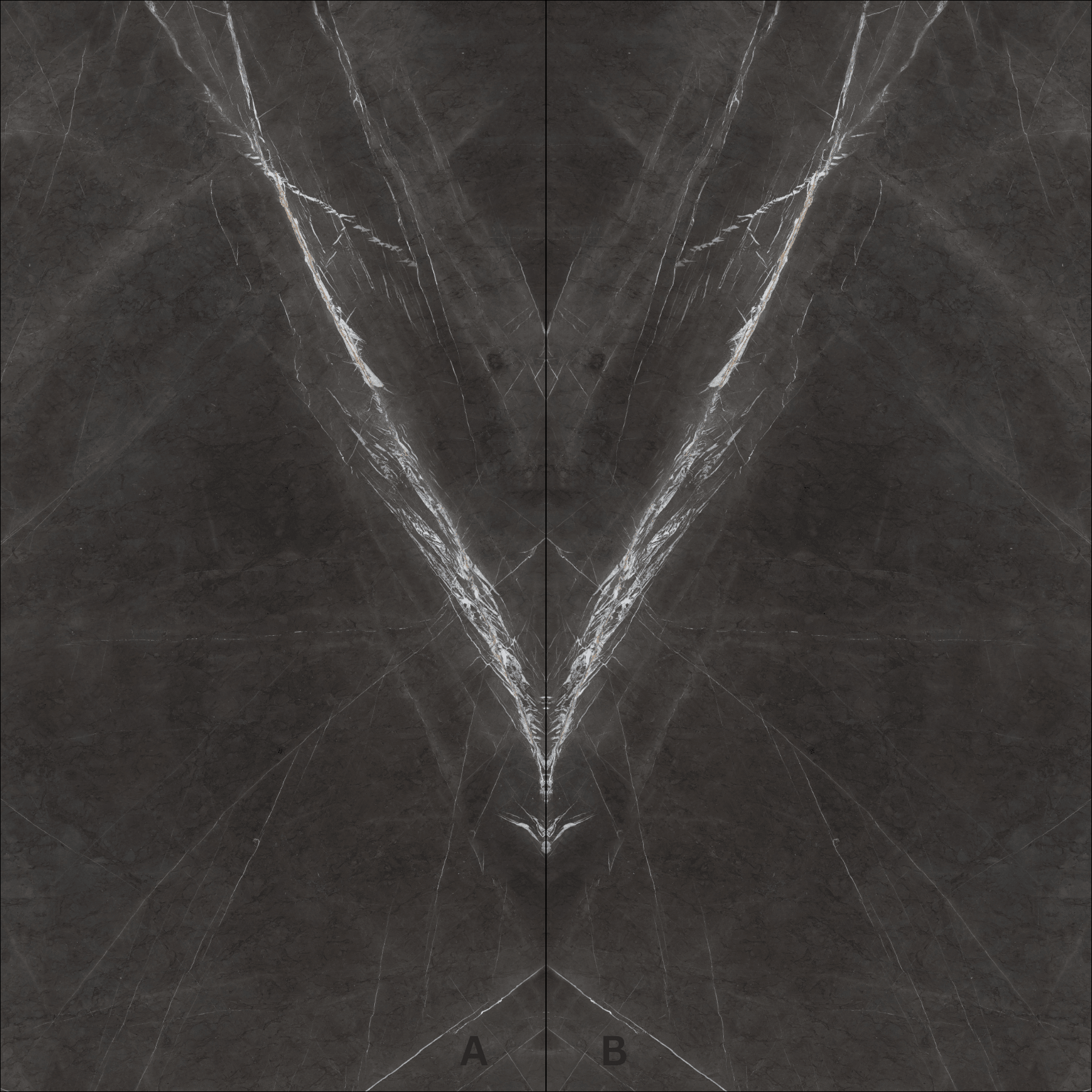 Marquin Grey High Gloss Book Match Porcelain Slabs | 120x240cm