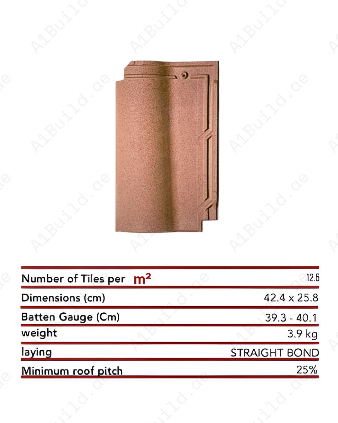 Magma terracotta roof tile with textured finish — durable ceramic protection, CE-certified, long-lasting style for rustic and modern homes.