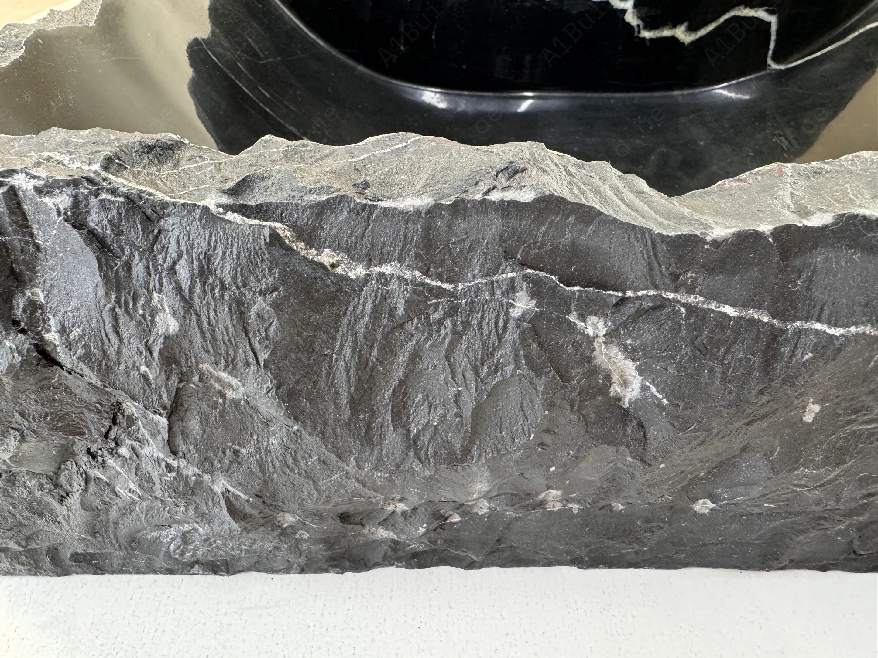 Marble Muse Black Marble Rectangle Wash Basin - timeless elegance with durability, ideal for luxury bathrooms adding a refined natural touch to any interior.