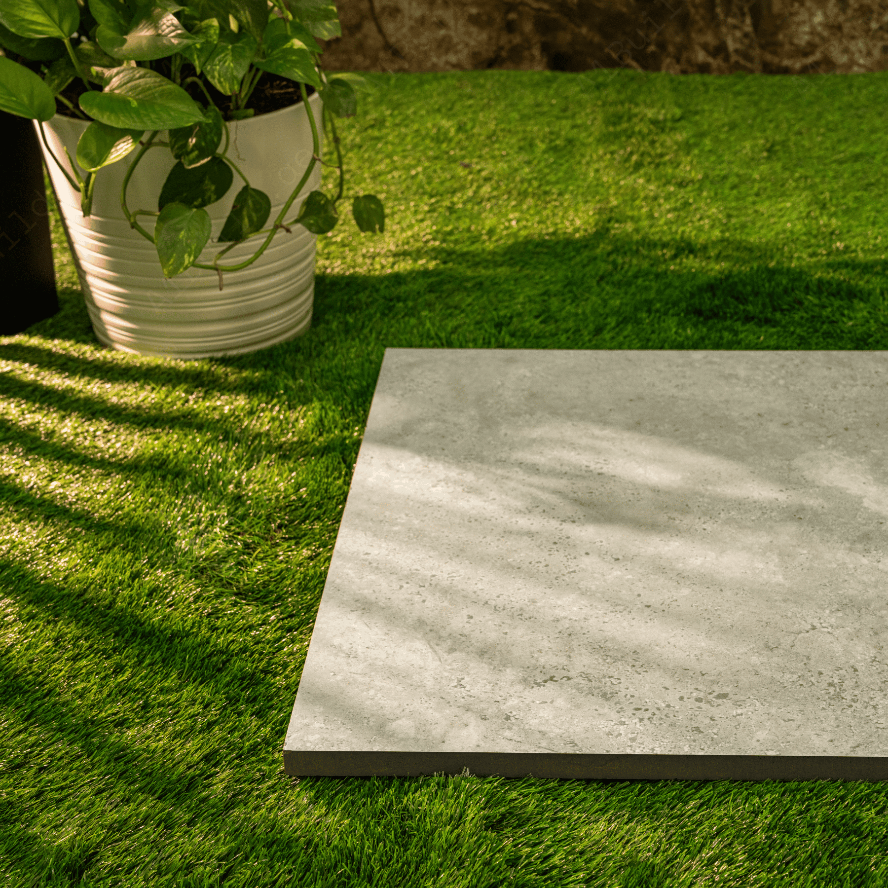 Marina Bianco porcelain tile 60x120cm 20mm thickness, white stone look design, durable porcelain tile for indoor and outdoor floors.