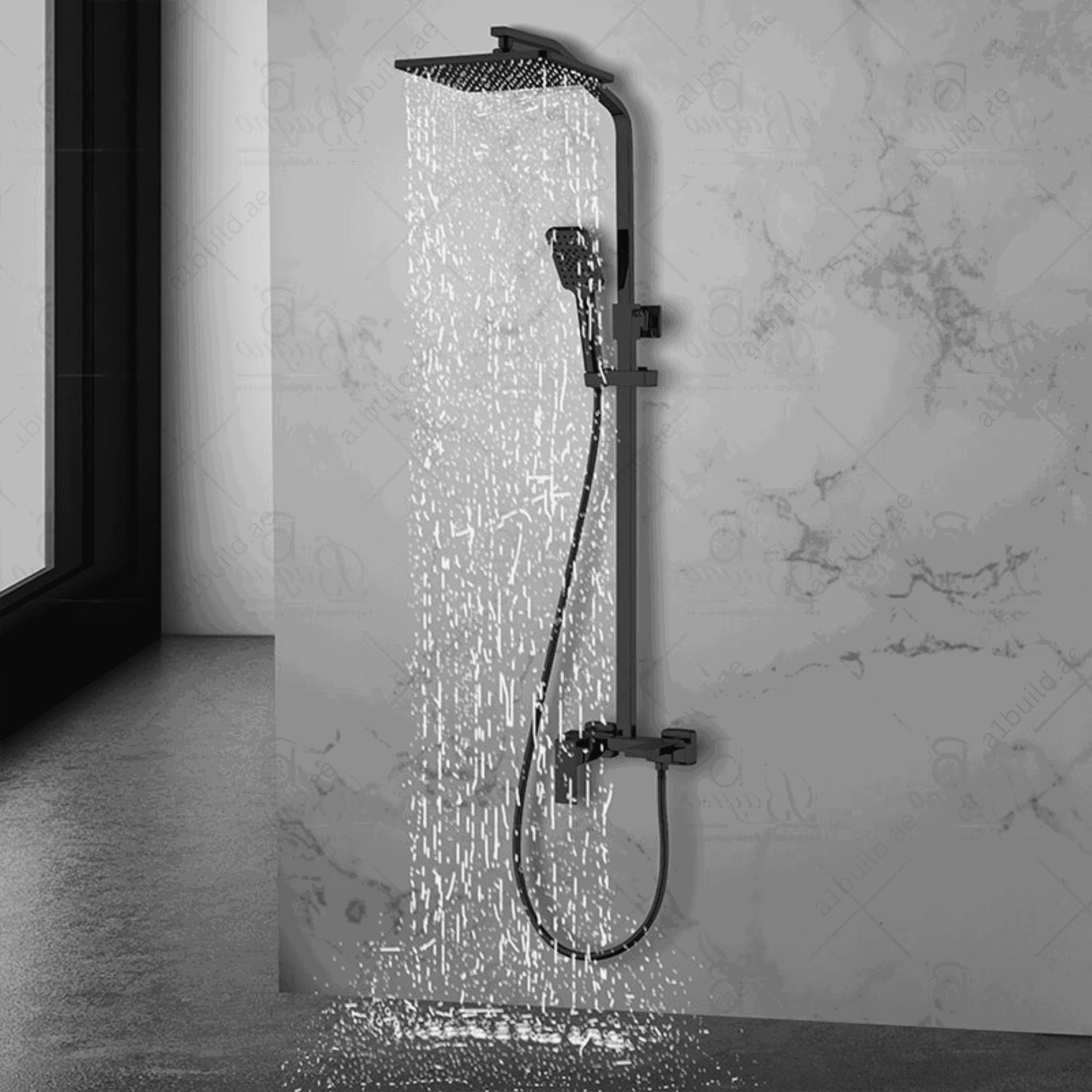 MattBlackBrassShowerSystemDurableandModern_2