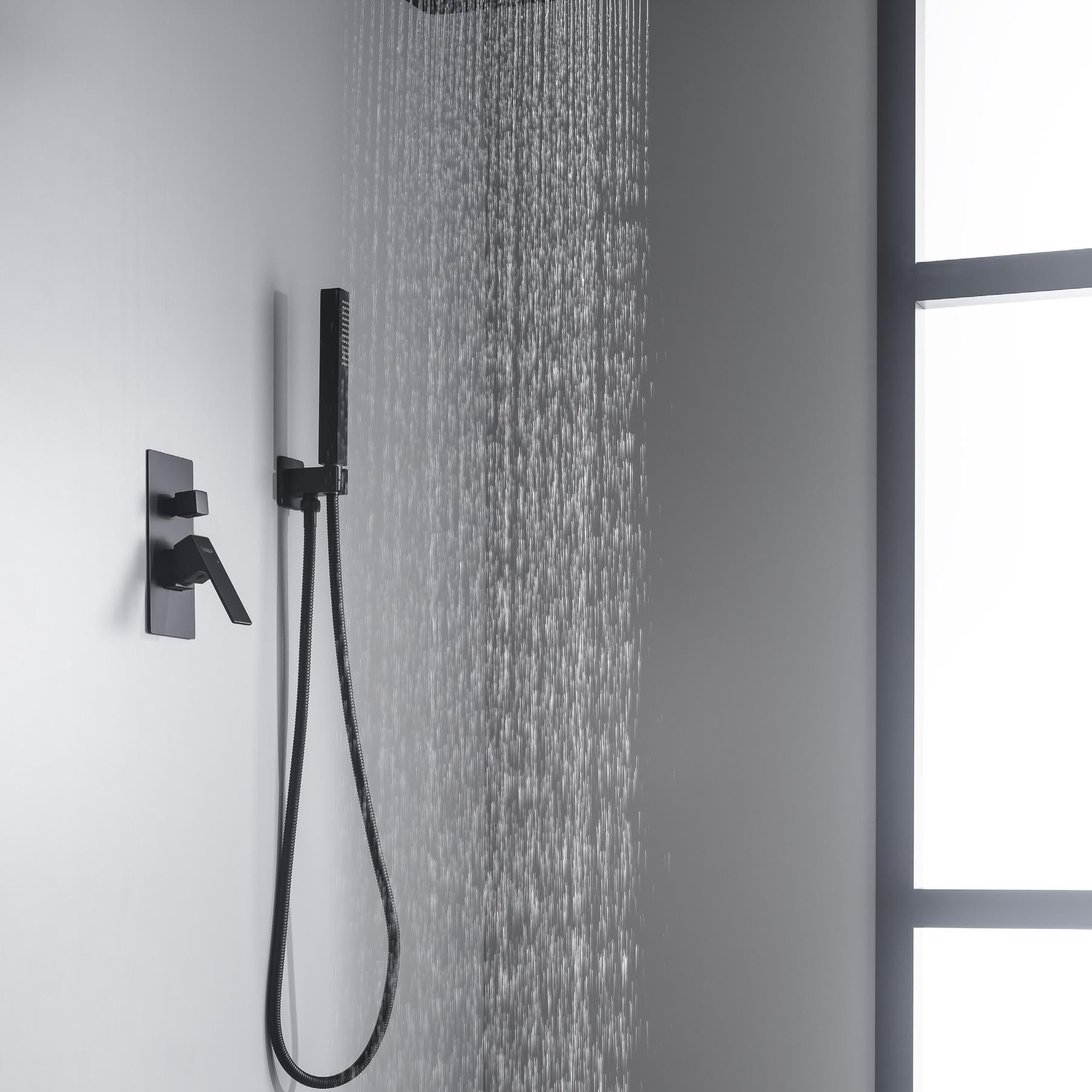 Matte Black Concealed Shower Mixer 1