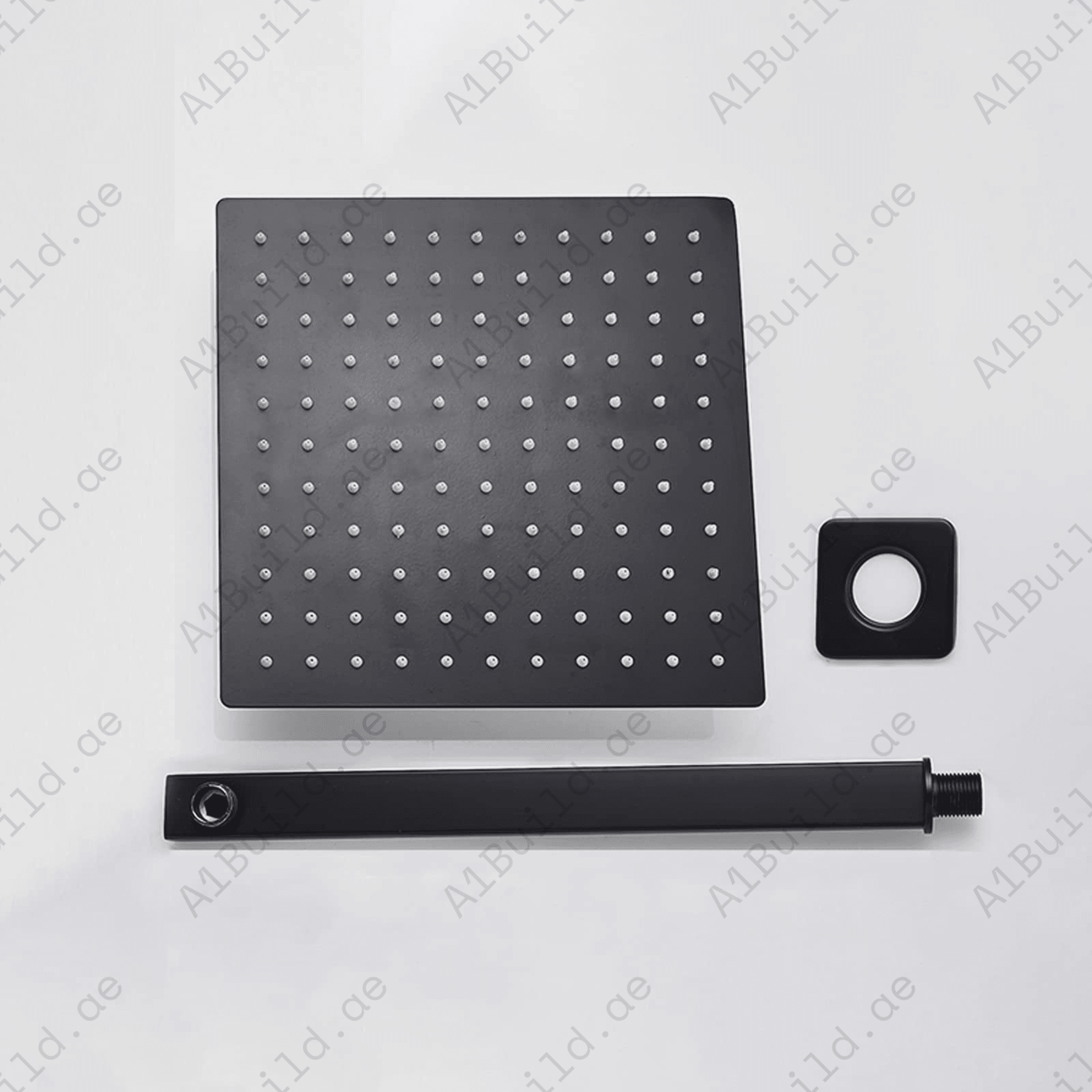 Matte Black mm Square Shower Head – Premium Stainless Steel, Made in Germany by Hesanit