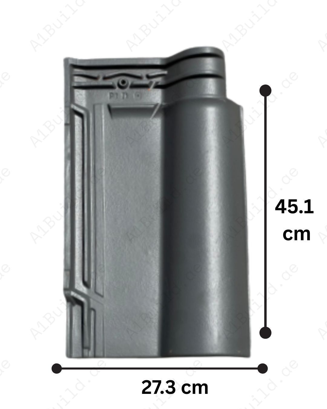 Modern Galena Grey 45.1×27.3 cm roof tile with matte ceramic finish. Durable, weatherproof, & easy installation. Ideal for contemporary homes.
