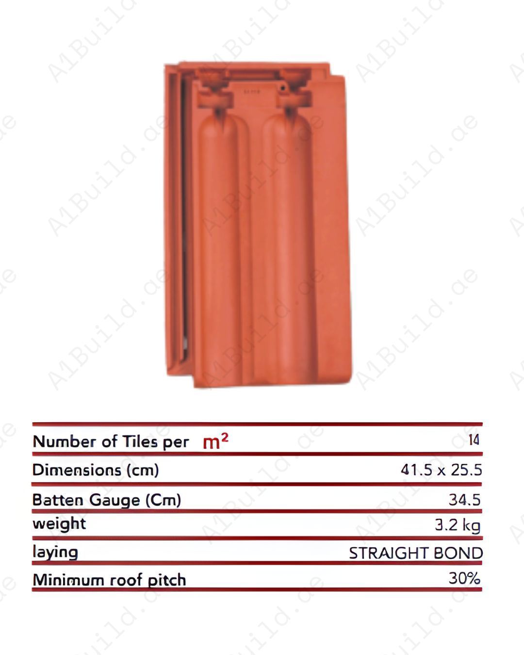 Natural Red flat ceramic roof tile for modern homes. Strong, lightweight, glossy surface with cost-efficient installation and premium durability.