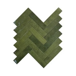 Olive Glossy Porcelain Spectrum Tile. Durable, waterproof, and scratch-resistant for indoor & outdoor walls, floors, kitchens, and high-traffic areas.