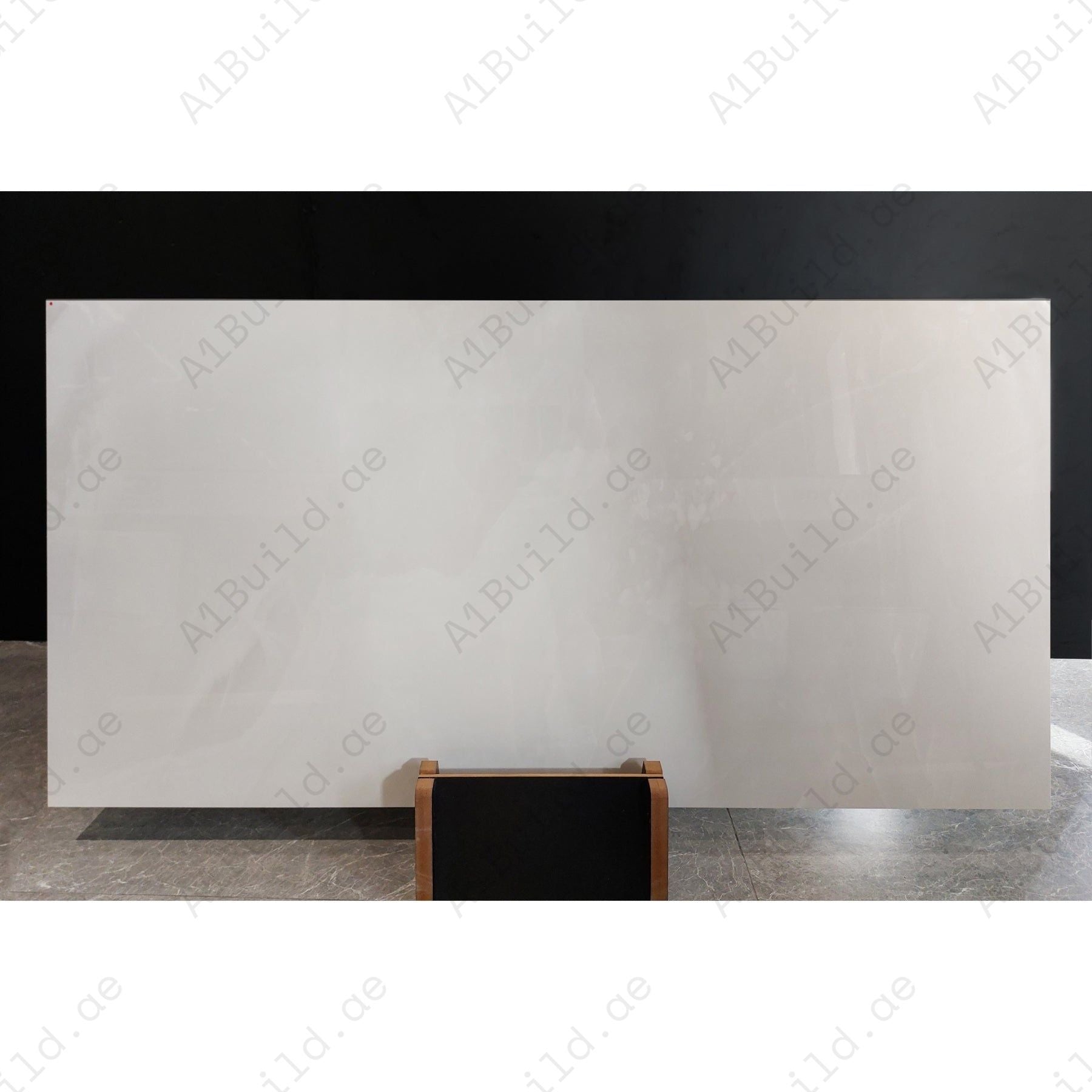 Onice Ivory 80x160cm glossy porcelain tile, 09mm thick with warm ivory onyx design. Polished finish enhances brightness and luxury for modern interiors.