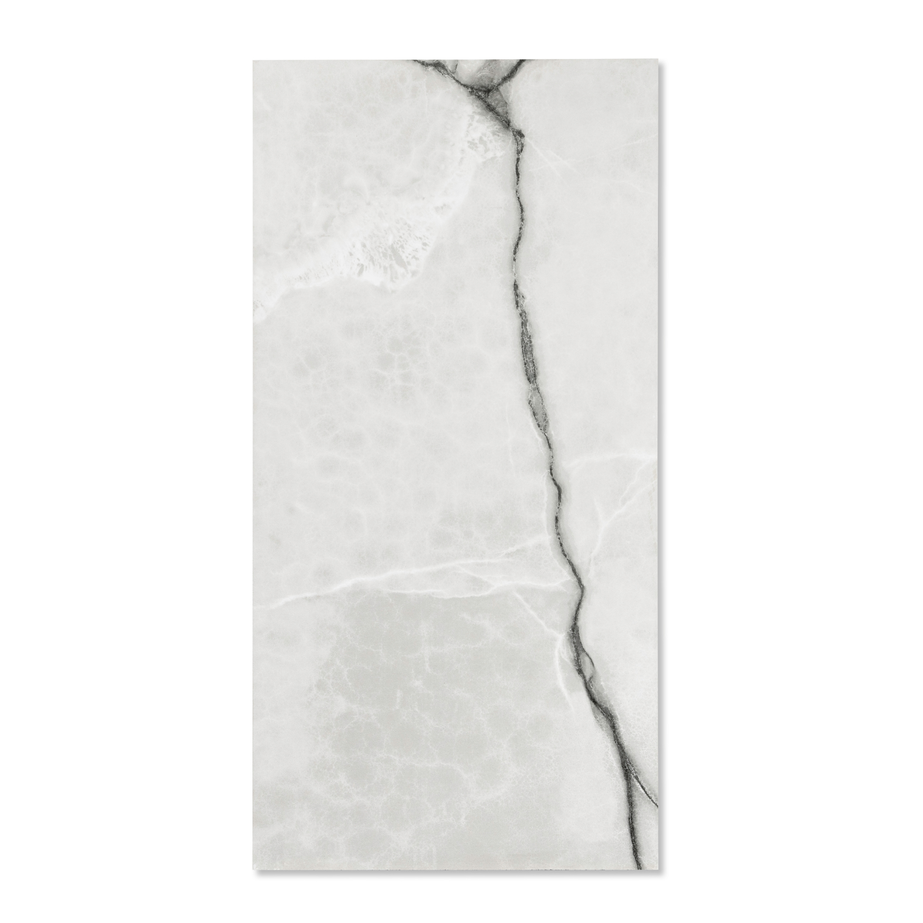 Onyx Steel porcelain tile 60x120cm with 9mm thickness features a bold onyx marble look, durable porcelain body for floors and walls.