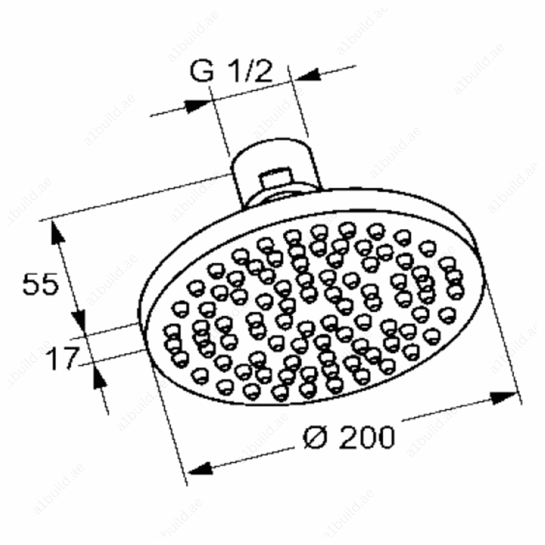 OverheadShower200mmChromeDN15withSwivelBallJoint_3