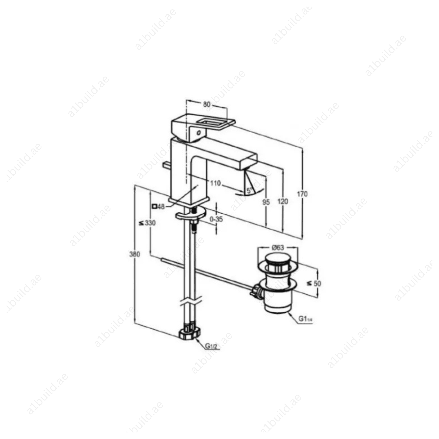 PACIFIC Single Lever Basin Mixer - Chrome