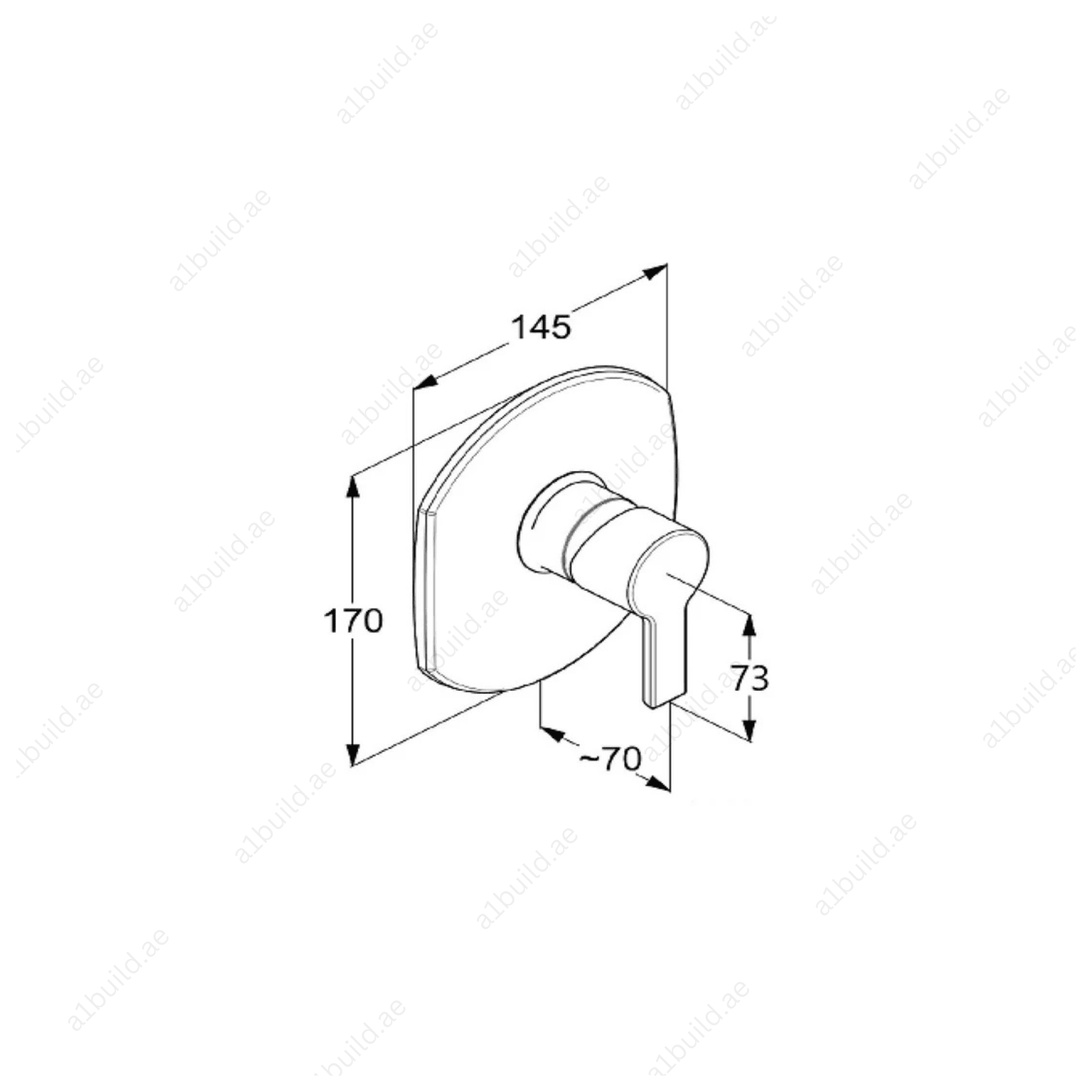 PASSION Concealed Single Lever Shower Mixer Trim Set