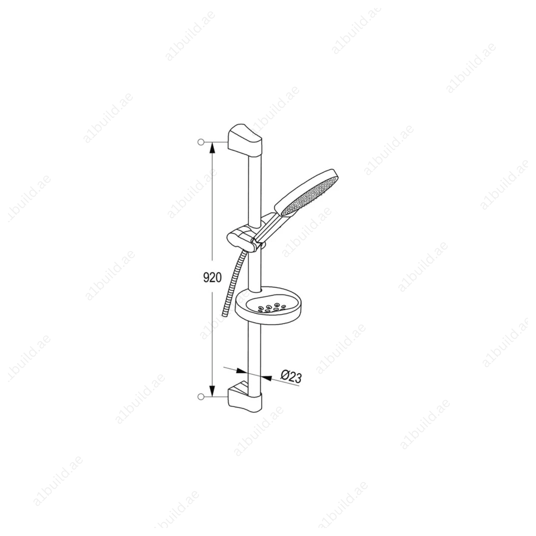 PASSION Shower Set 1S Chrome with Adjustable Hand Shower and Cleaning System