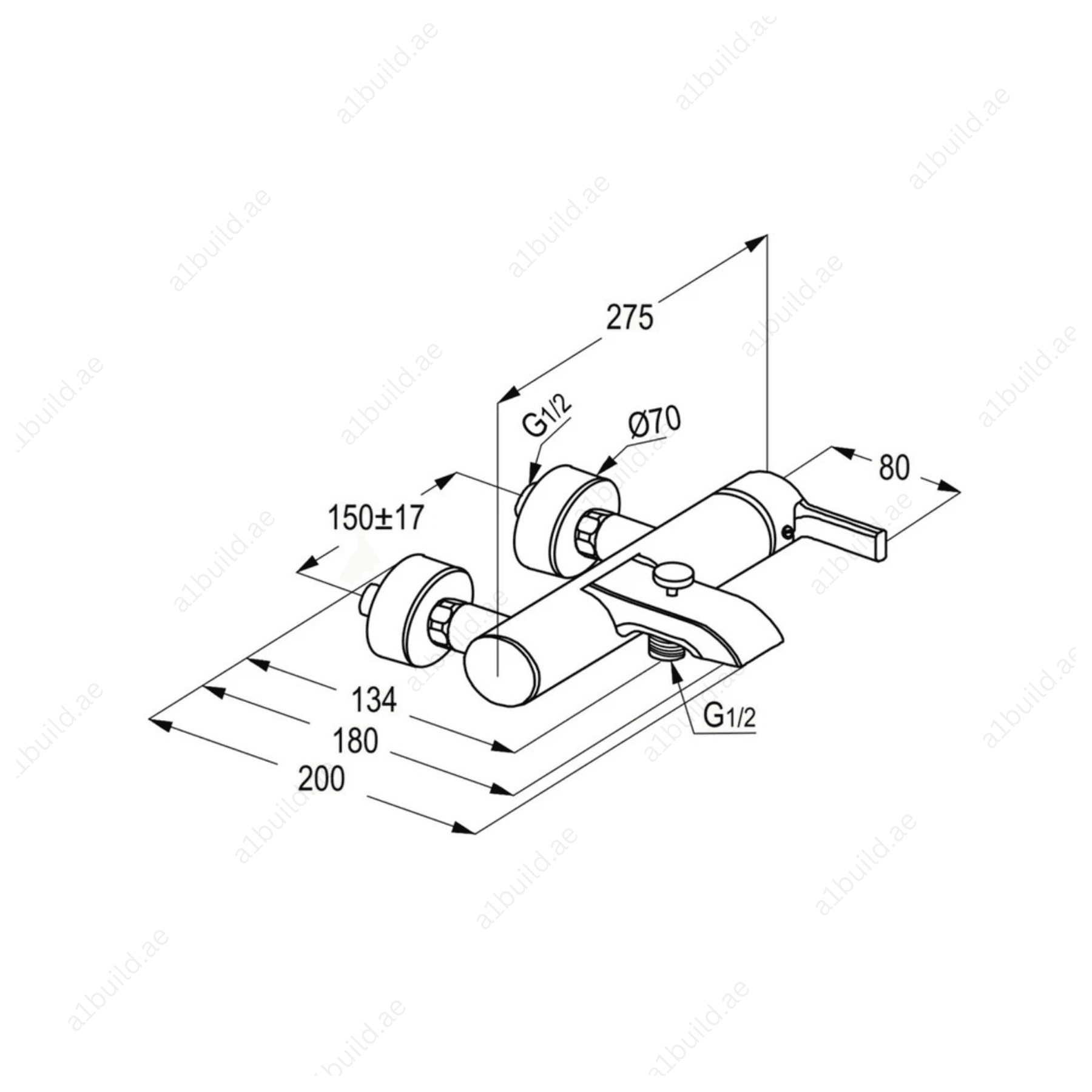 PASSION Single Lever Bath and Shower Mixer  Chrome