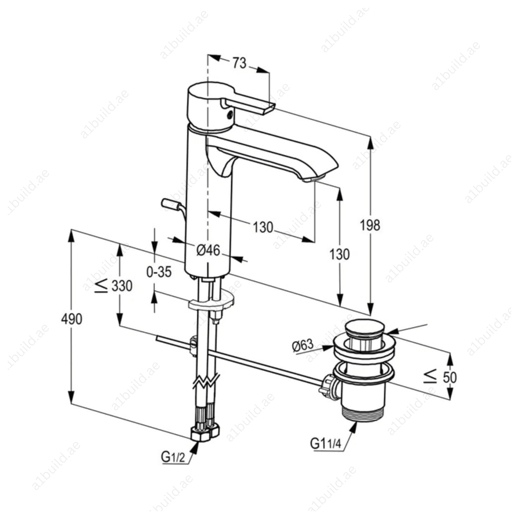 PASSION Single Lever XL Basin Mixer 3.8 Ltr/Min Flow Rate Chrome Finish