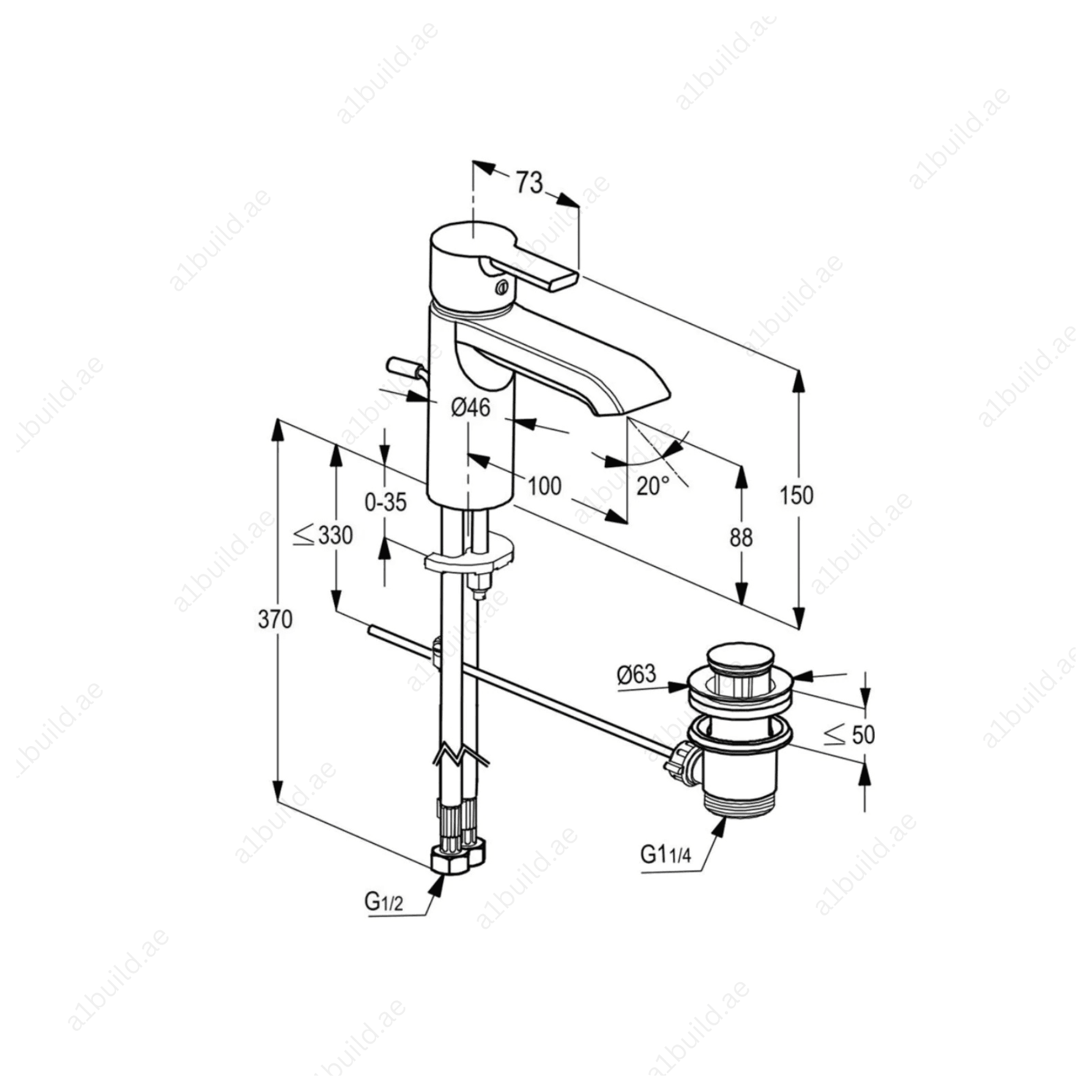 PASSION Single Lever Basin Mixer - Chrome, DN 15