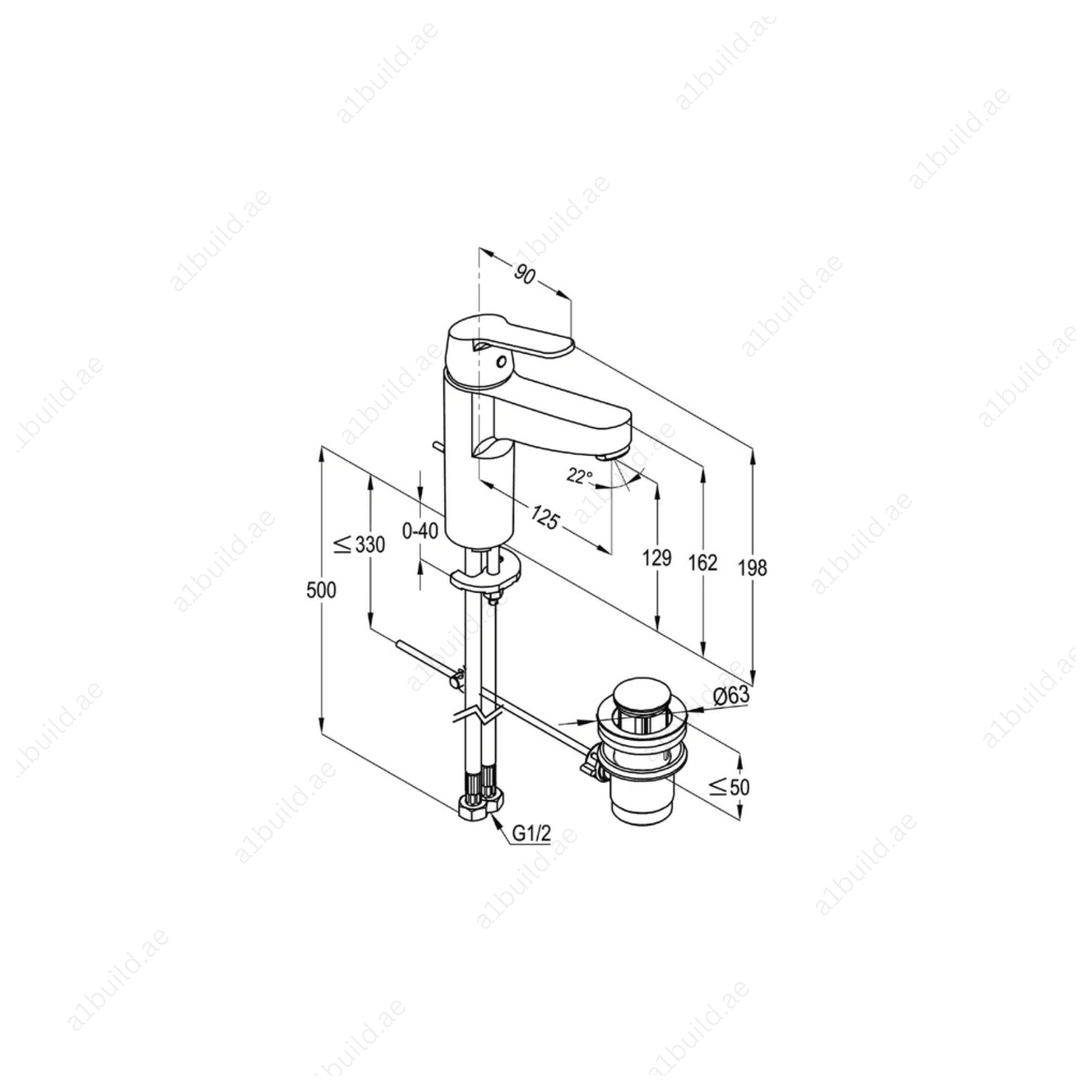 PEAK Single Lever XL Basin Mixer – Modern Design, Water-Saving Efficiency