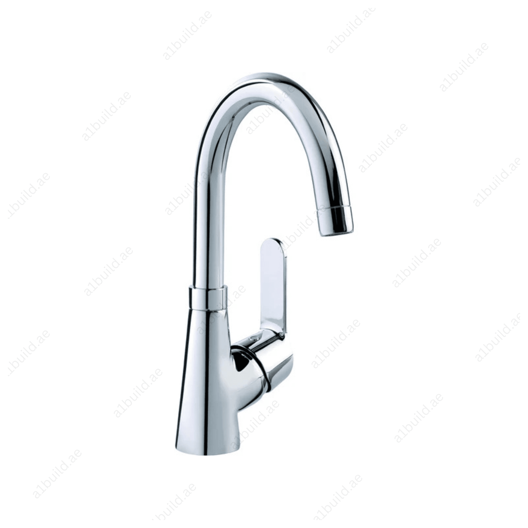 PEAK Single Lever Basin Mixer (Side Lever) - Chrome with Swivel U Spout