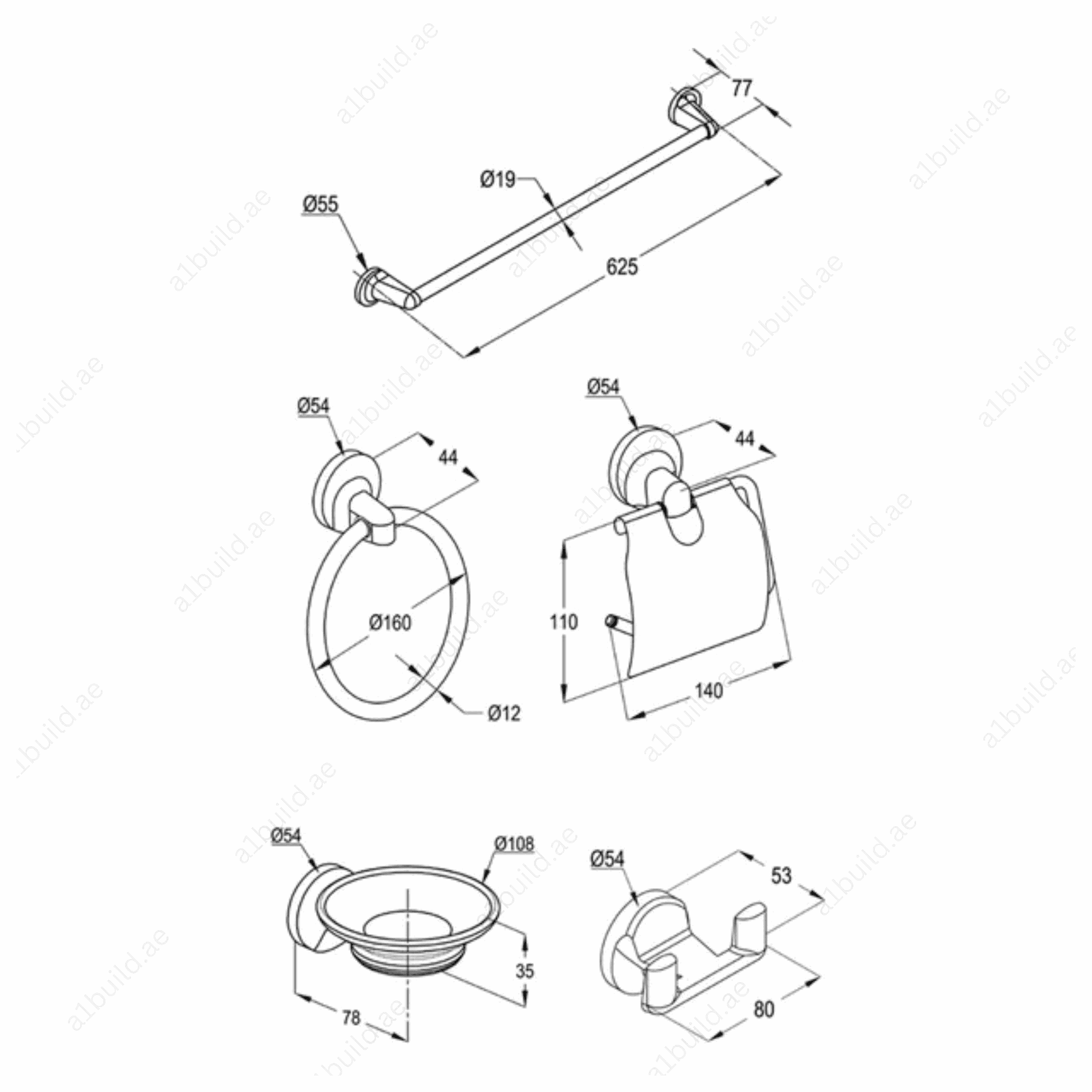 PEARLBathroomAccessoriesSet_5pcs_