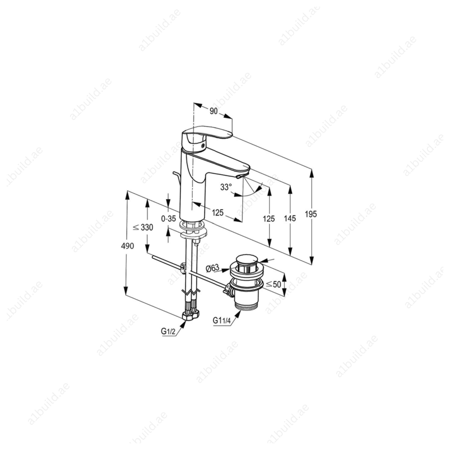 PEARL Single Lever High-Raised XL Basin Mixer - Chrome DN 15 with PCA Aerator