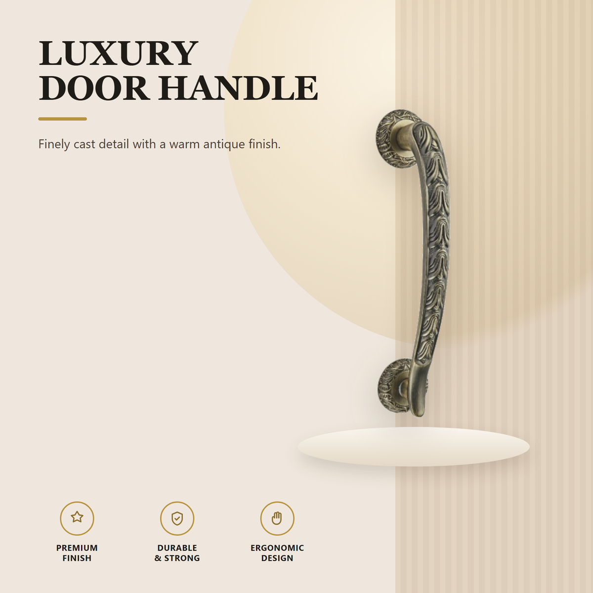 PH.Z.203.DAB premium zinc alloy door pull handle from the Zinc Alloy Door Handle Series. 295 mm overall with 243 mm fixing centres in Dark Antique Brass. Built for smooth, reliable everyday use.