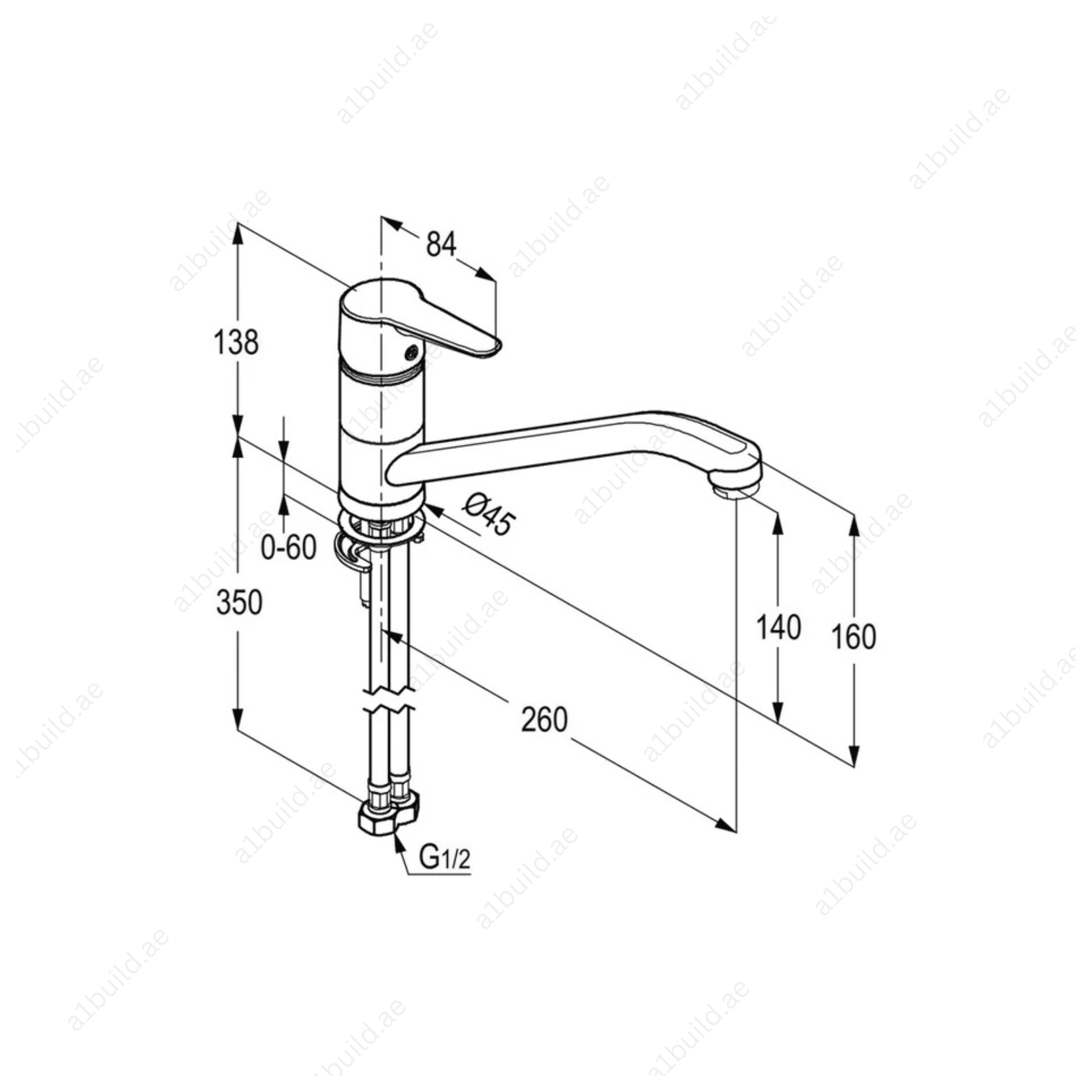 POLARIS Single Lever Sink Mixer | 360° Swivel Spout for Flexibility