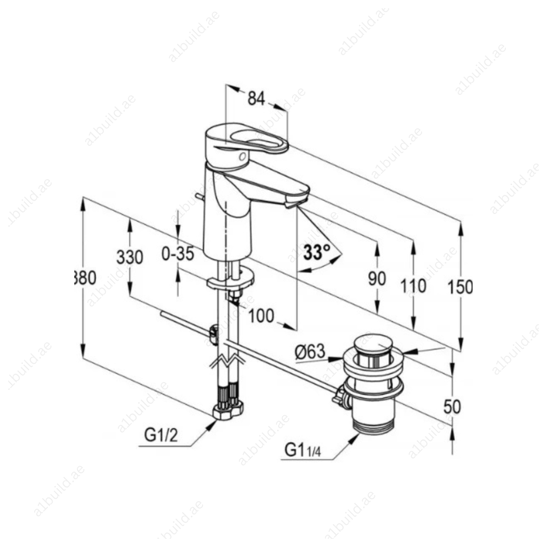 Polo Star E Single Lever Basin Mixer - Chrome DN 15 Faucet