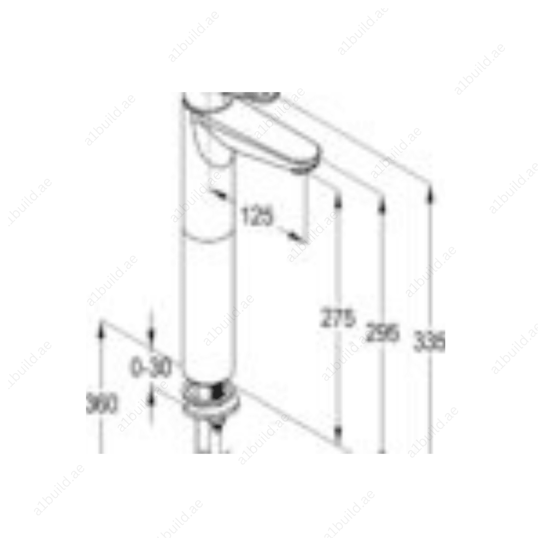 POLO Single Lever XL Basin Mixer – Raised Base for Counter-Top Use