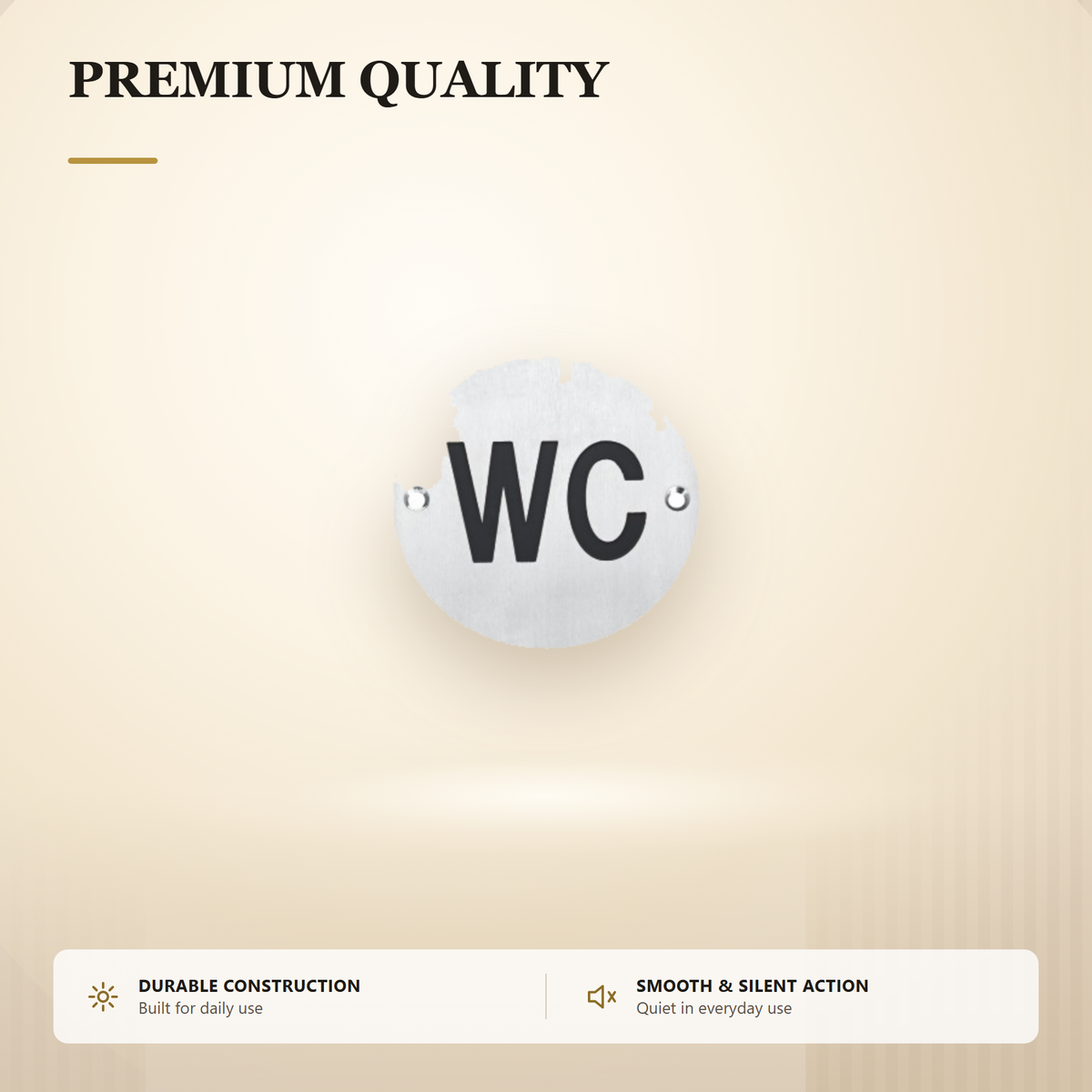 PP.301.SS.76MM.WC – Premium Stainless Steel WC Sign Disc