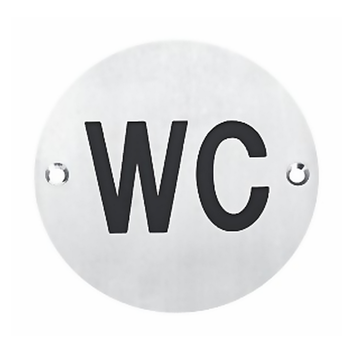 PP.301.SS.76MM.WC – Premium Stainless Steel WC Sign Disc