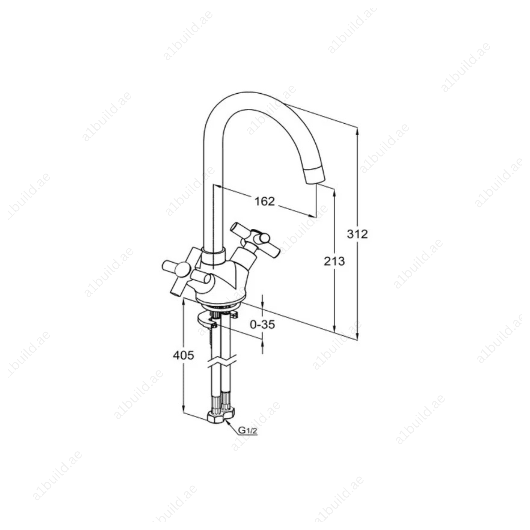 PREMIER X Dual Controlled Wall-Mounted Sink Mixer | Chrome