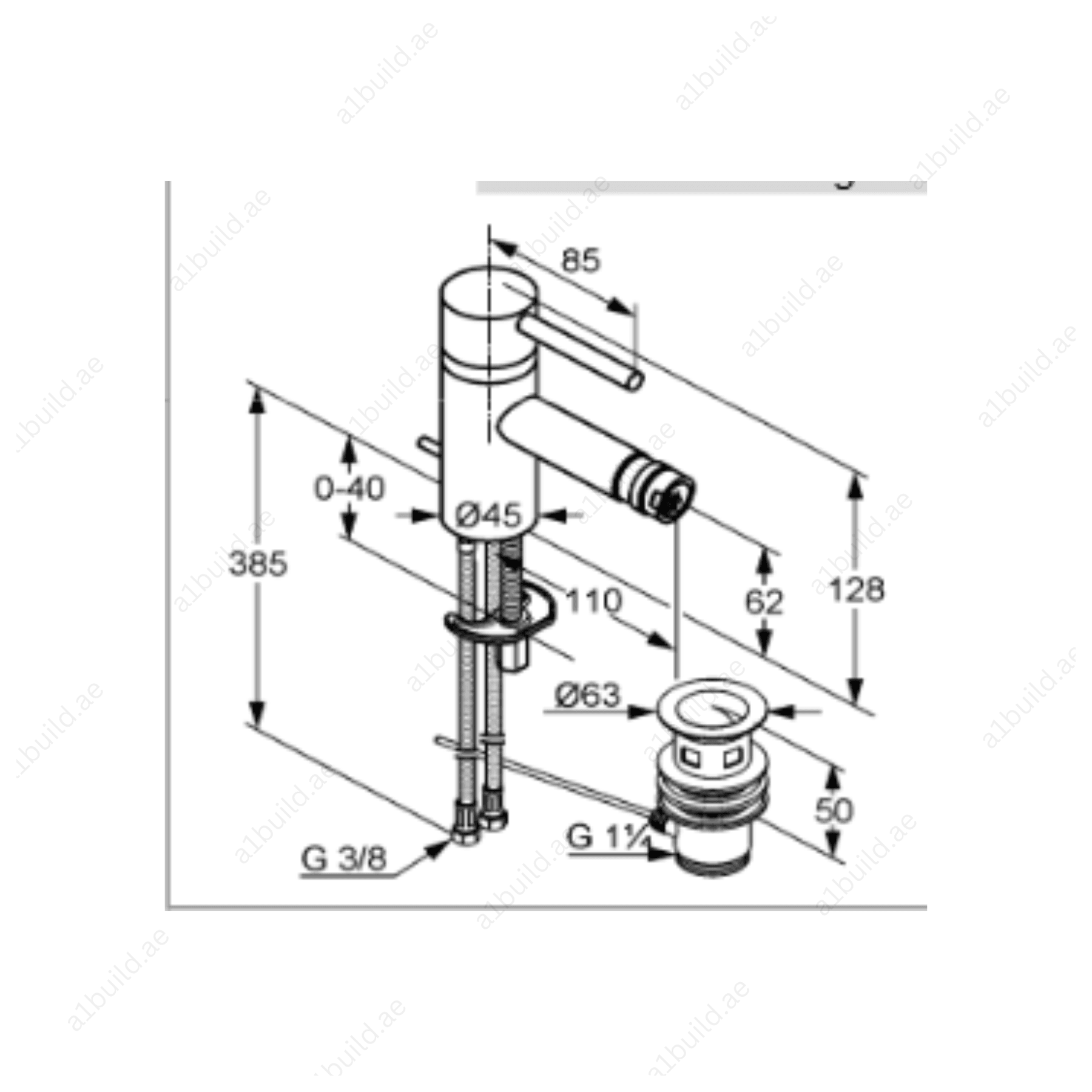 PRIME Single Lever Bidet Mixer - Chrome Finish