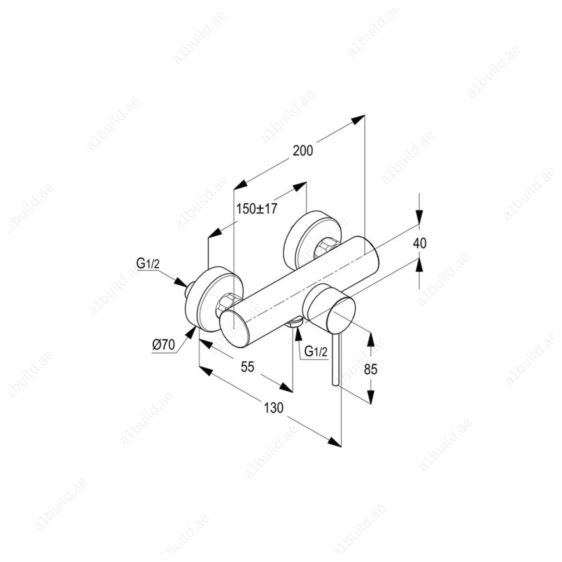 PRIME Single Lever Shower Mixer | Chrome Finish, Flow Regulator & Backflow Protection