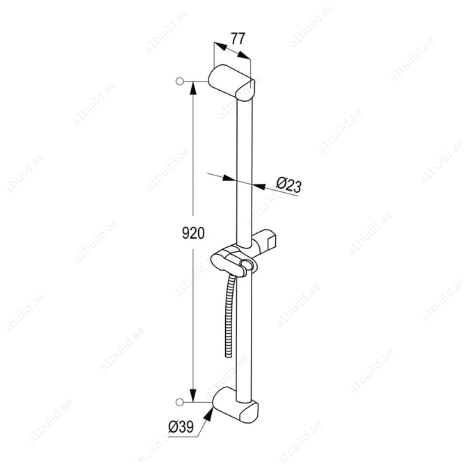 PRIMEWallBar_ChromeFinish_AdjustableSlider_ShowerHose_3