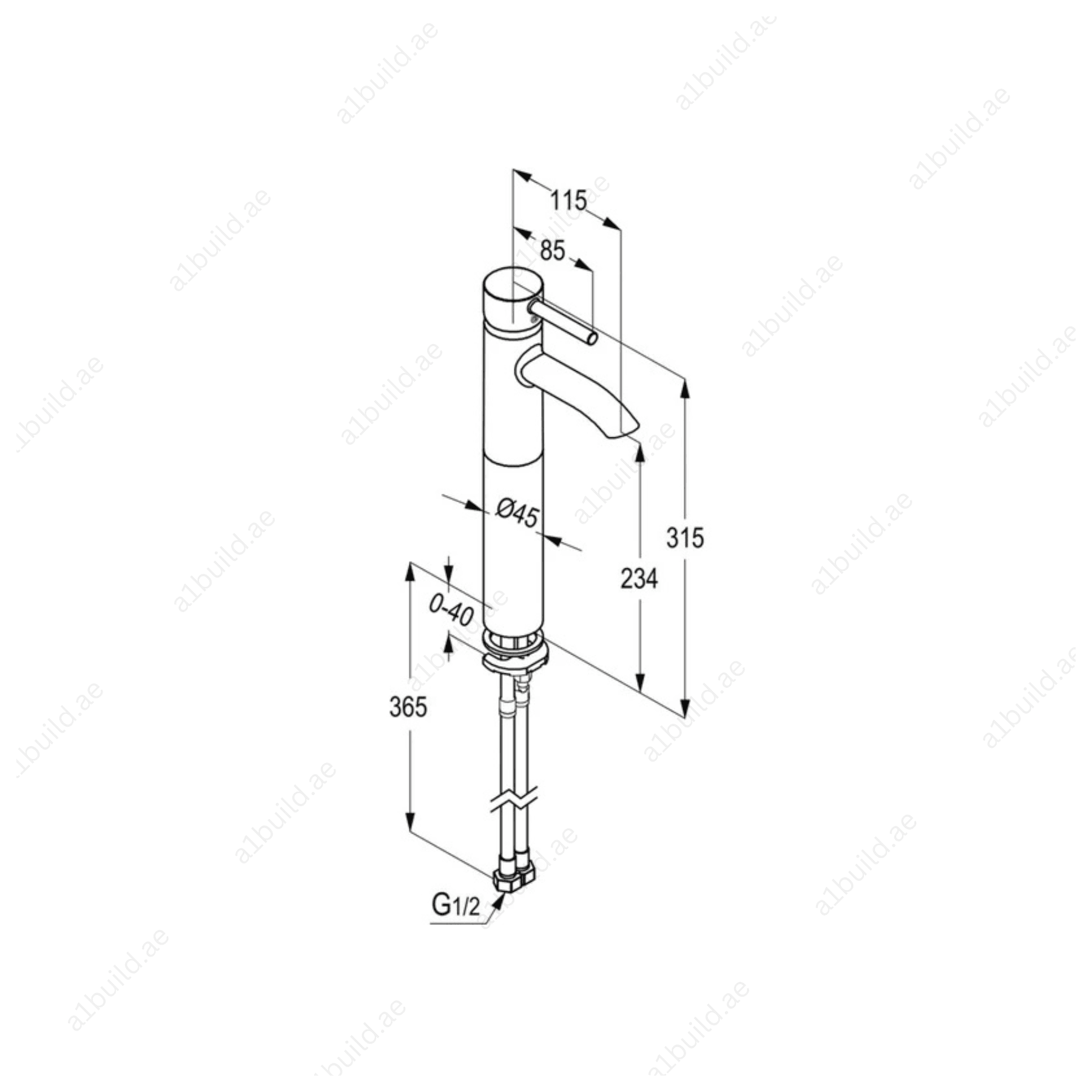 PRIME High-Raised Single Lever Basin Mixer – Chrome Finish