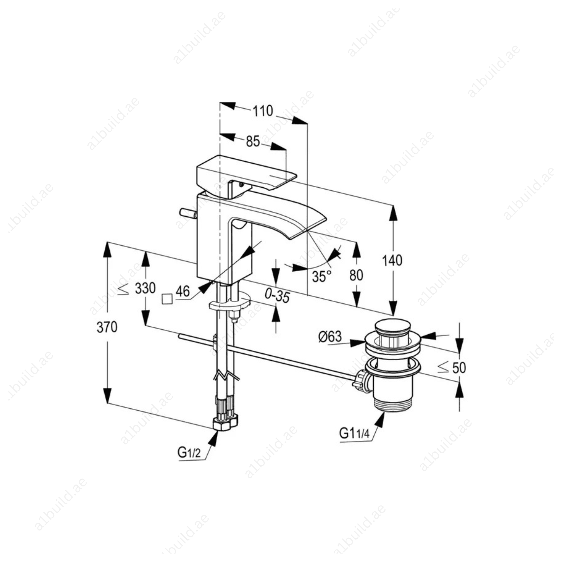 PROFILE STAR Basin Mixer – Chrome, 1.0 gpm Flow with PCA Aerator