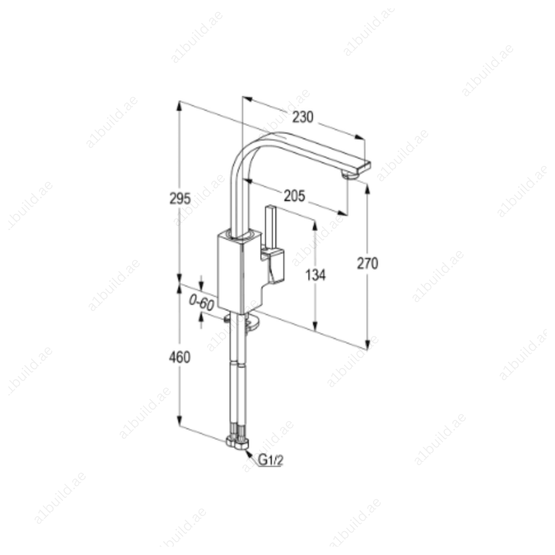 PROFILE Single Lever Sink Mixer with Swivel Spout | Chrome Finish