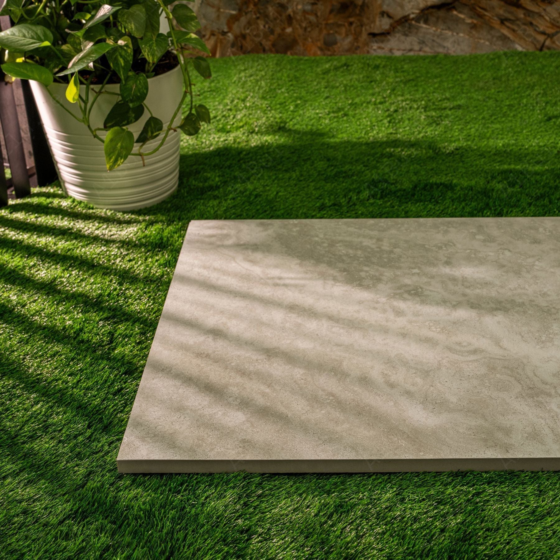 Pale Horizon matt porcelain tile 60x120cm x2mm with soft light tone, durable large format surface ideal for modern floors, walls and premium interiors.