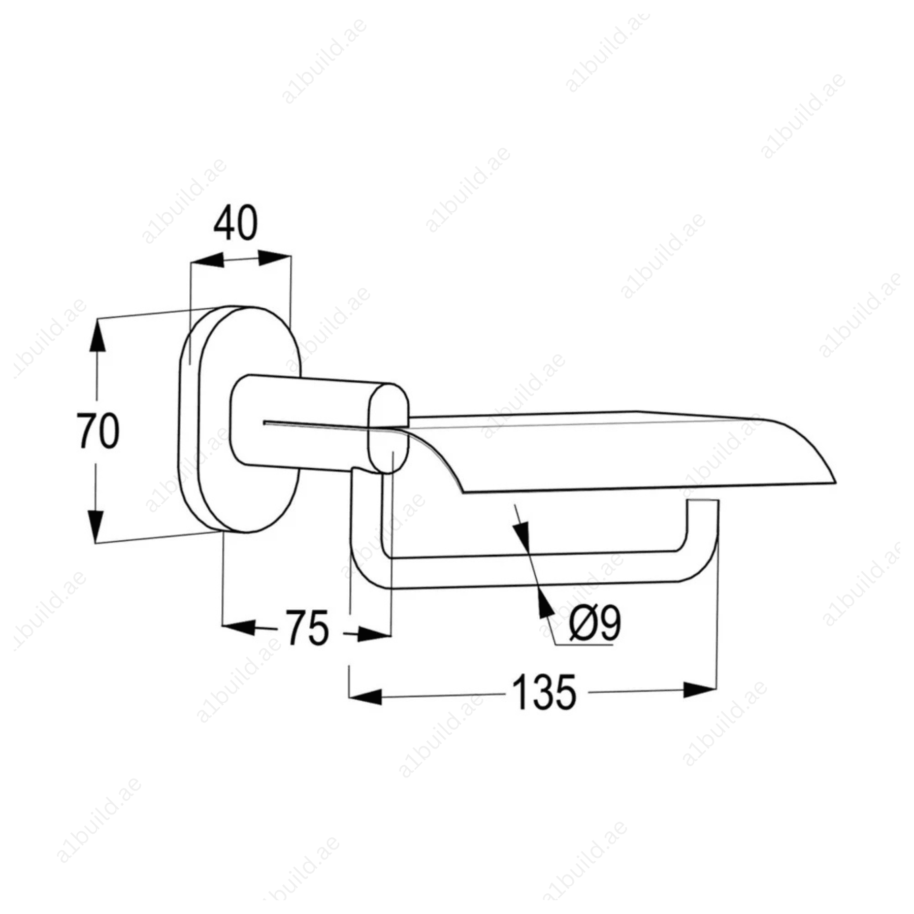 PassionPaperHolder_ChromeFinishwithWallFastening_FixedGuidePlate_3