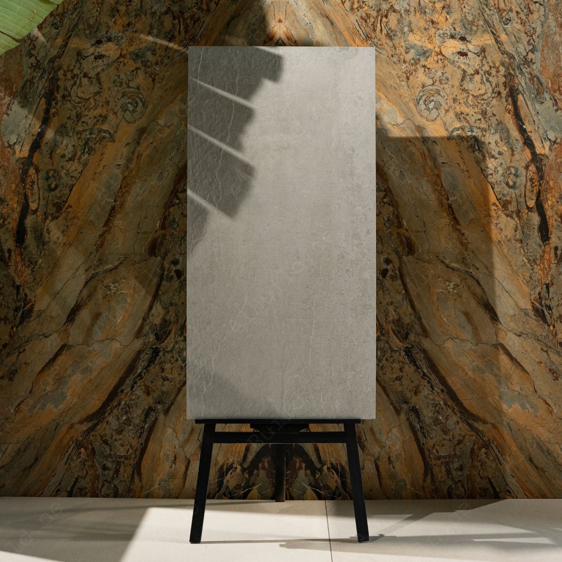 Pearl Concrete matt porcelain tile 60x120cm x2mm with modern concrete look, durable large format surface ideal for floors, walls and stylish interiors.