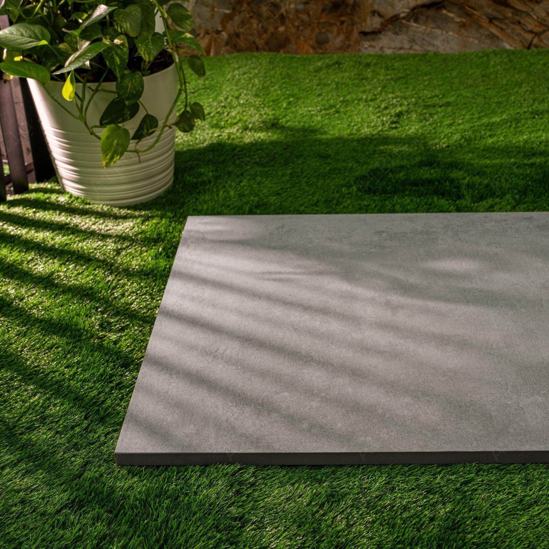 Pearl Concrete matt porcelain tile 60x120cm x2mm with modern concrete look, durable large format surface ideal for floors, walls and stylish interiors.
