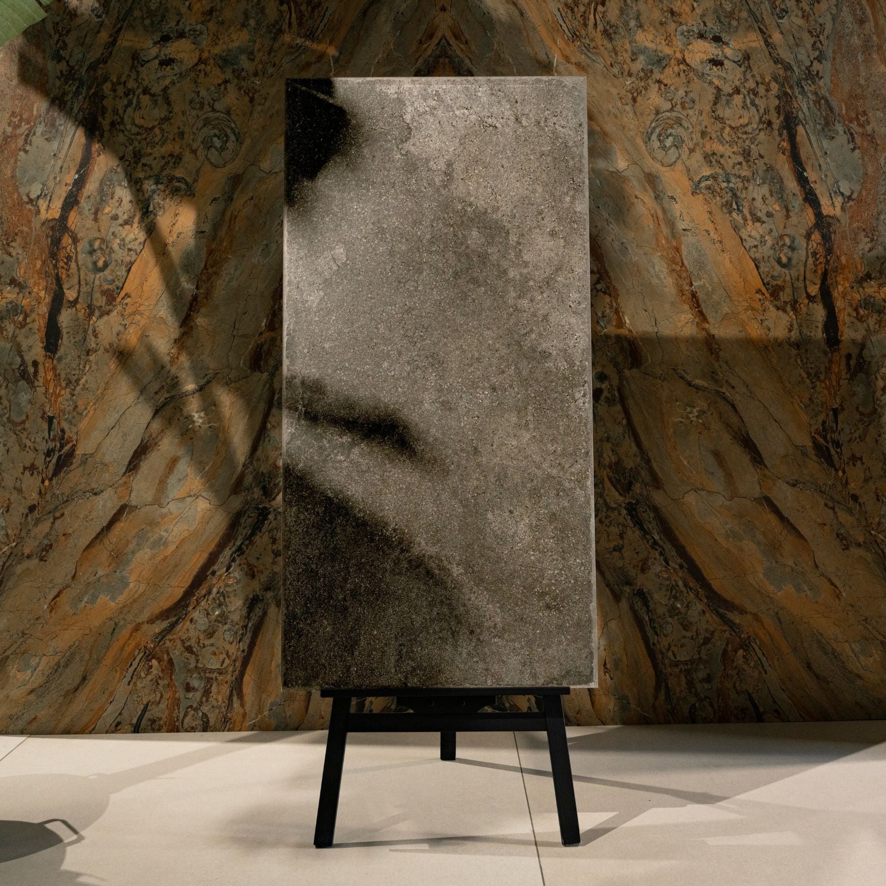 Portland Nero Edge matte cement effect porcelain tile 60x120cm 9mm delivers deep charcoal tones, modern texture, and durable performance for floors and walls.